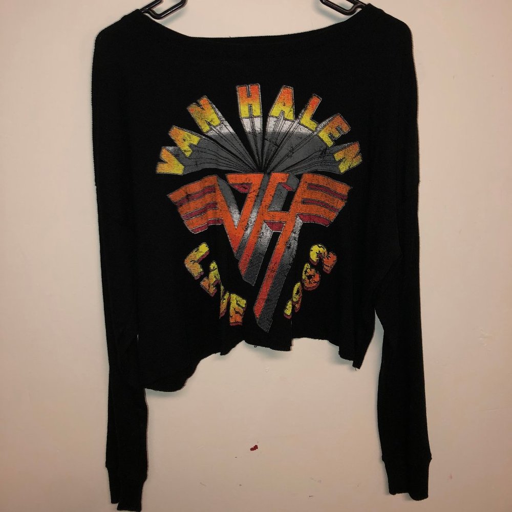 Forever 21 Black Plus Size Van Halen Crop Top
